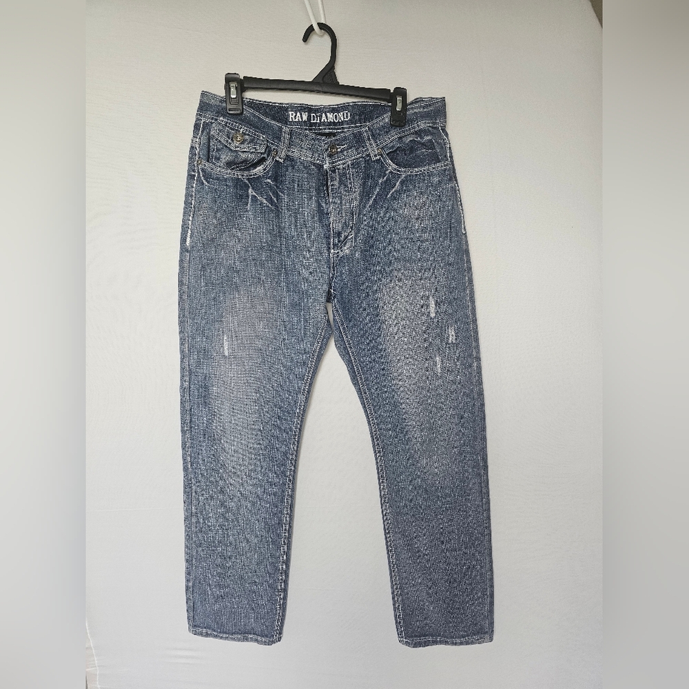Raw Diamond Men’s Relaxed Straight Jeans - Size W33 x L32